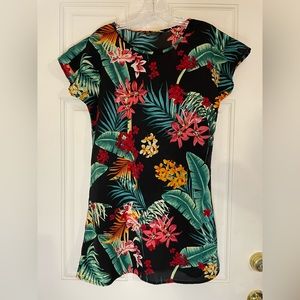 Tropical Print Tunic Dress Size XS
